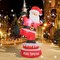 Christmas Inflatable Santa Outdoor Decorations, 5FT Rotating Blow Up Santa Claus Yard Inflatable with Build in LEDs for Christmas Yard Indoor Outdoor Garden Lawn Winter Decorations